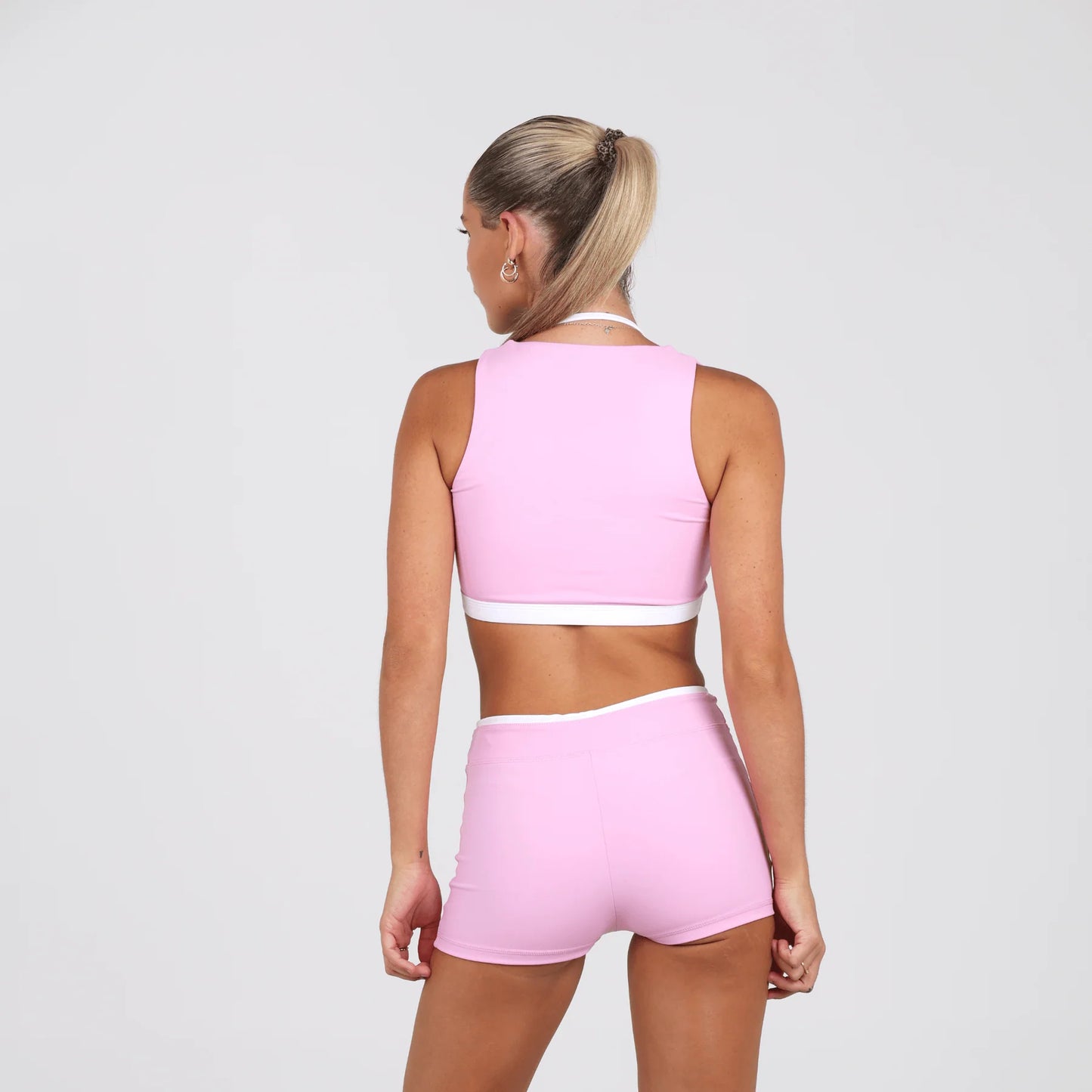 Cosi G - Eden Crop - Cherry Blossom Pink/White