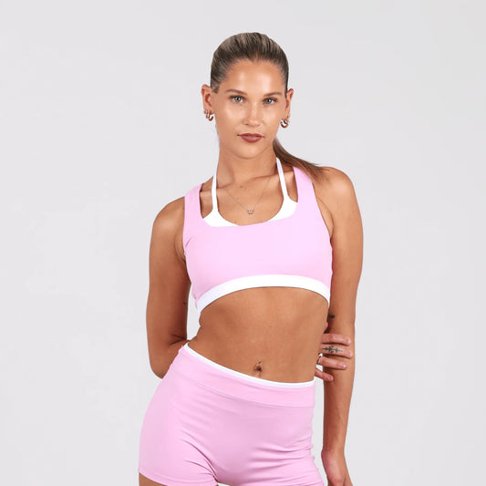 Cosi G - Eden Crop - Cherry Blossom Pink/White