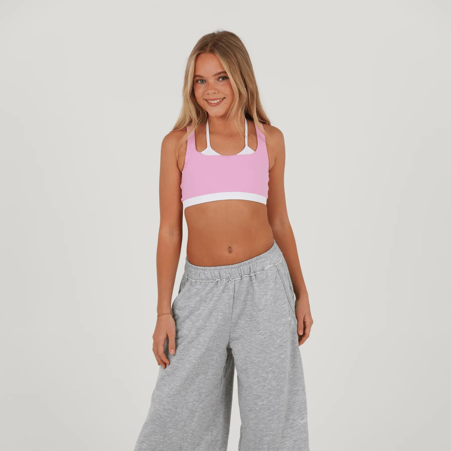 Cosi G - Eden Crop - Cherry Blossom Pink/White