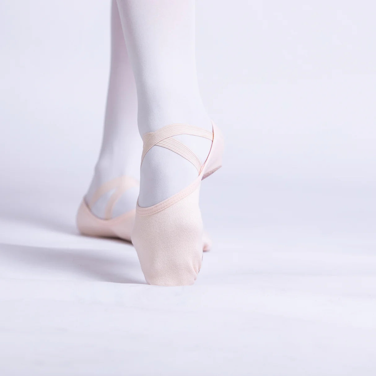 Dttrol 4-Way Stretch Canvas Ballet Shoes - Salmon